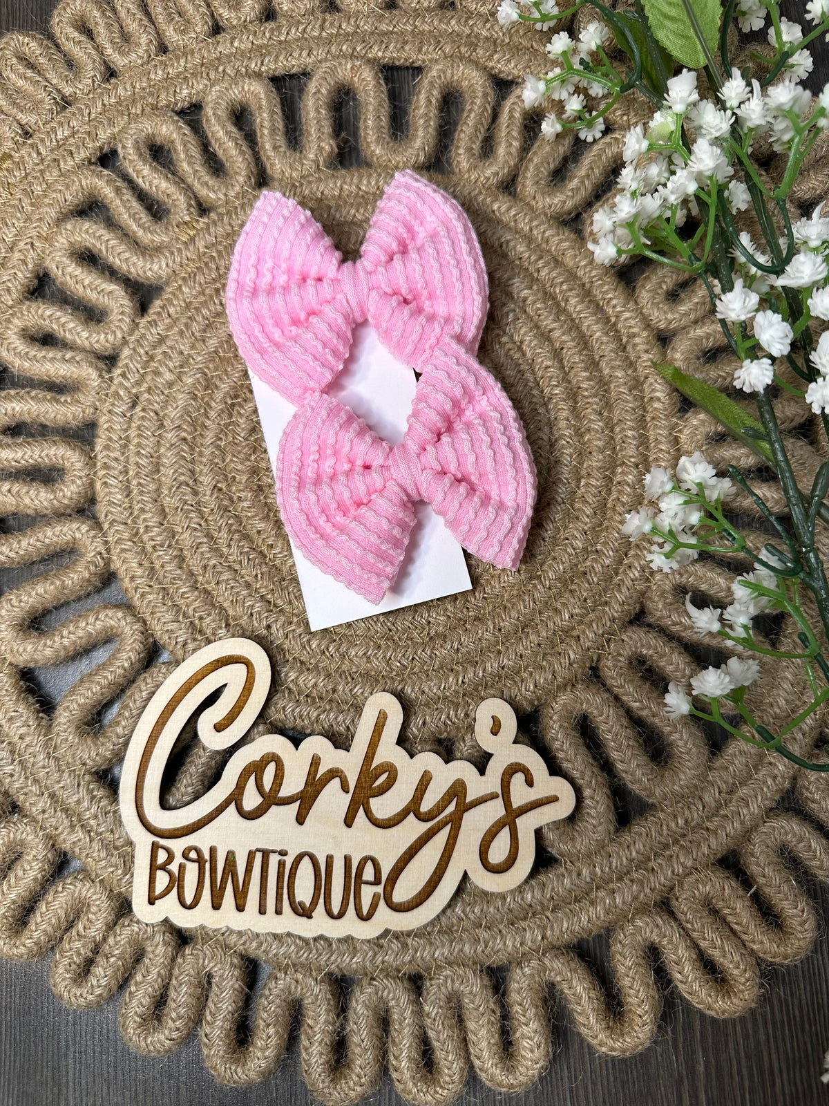 Piggy Bows- Waved Fabric