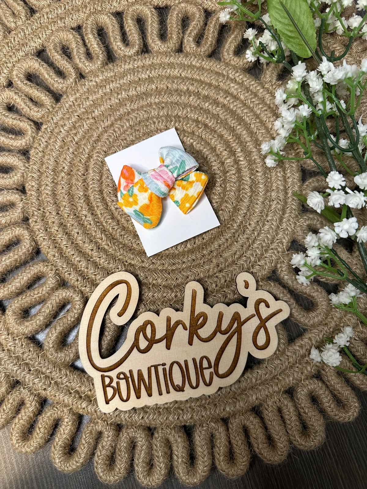 Clip Bow- Pinwheel
