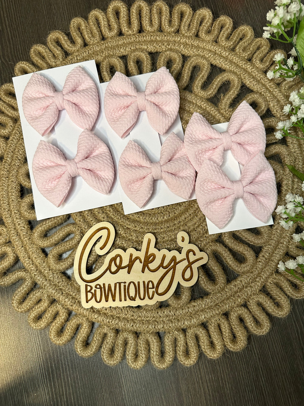 Piggy Clips Bows- Bullet Fabric
