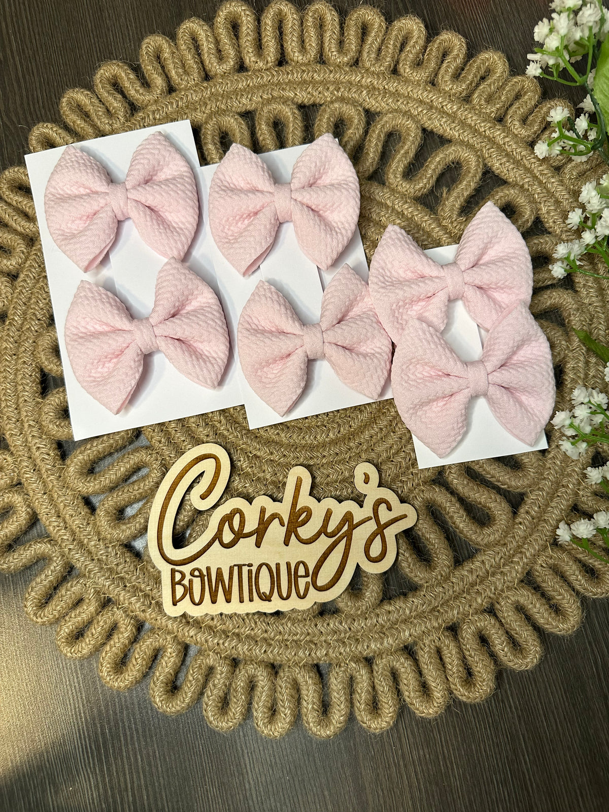 Piggy Clips Bows- Bullet Fabric