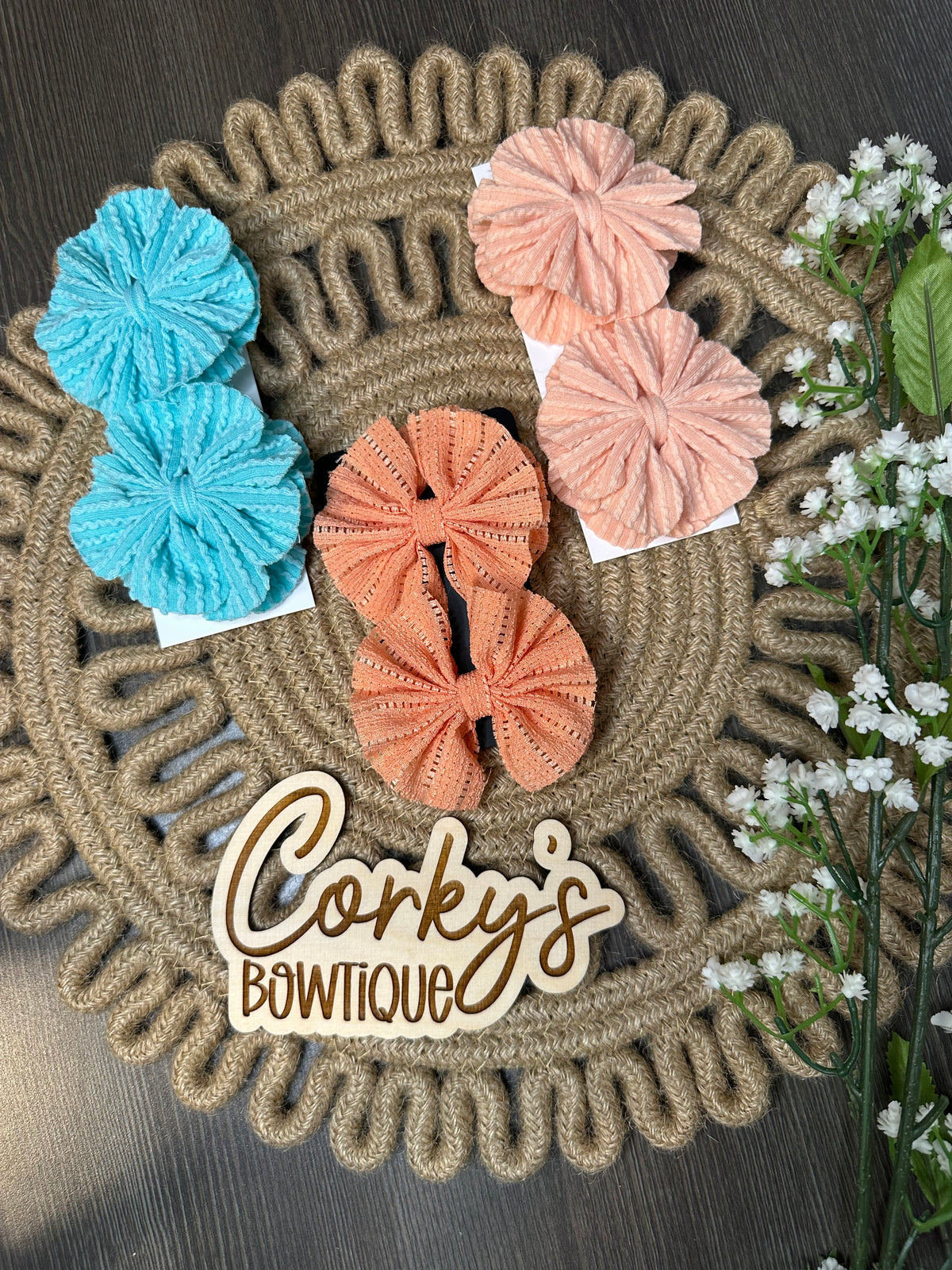 Flower/Shredded Piggy Clips
