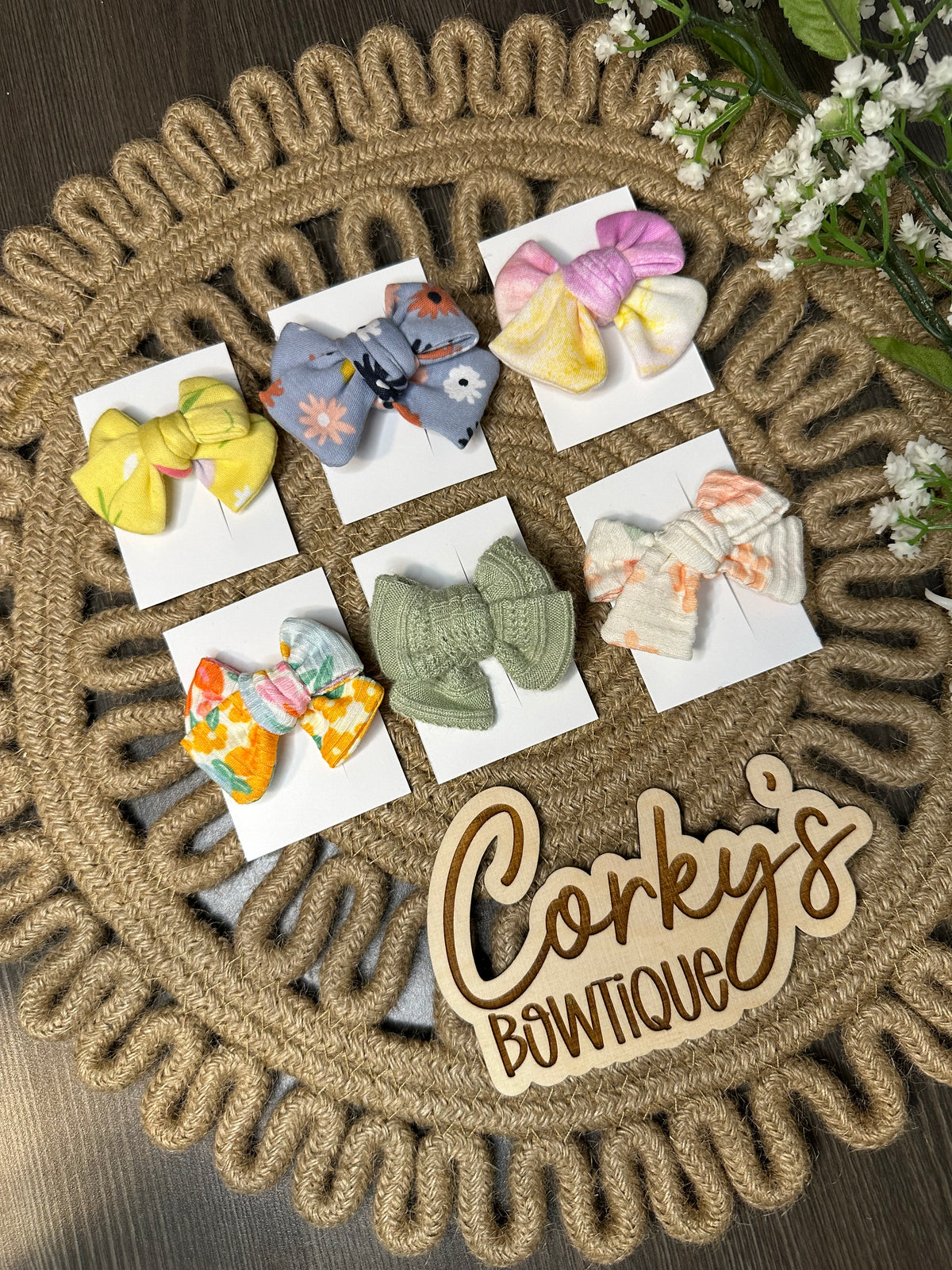 Clip Bow- Pinwheel