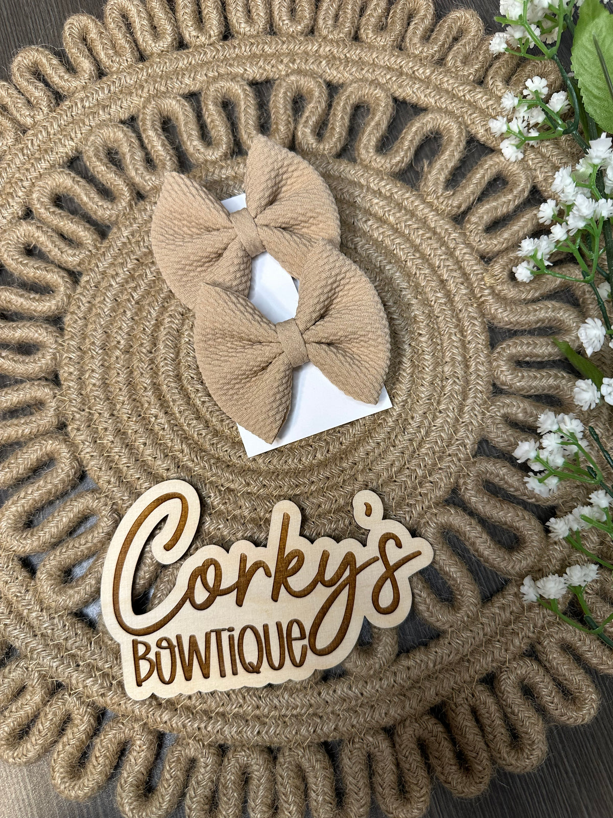 Piggy Clips Bows- Bullet Fabric