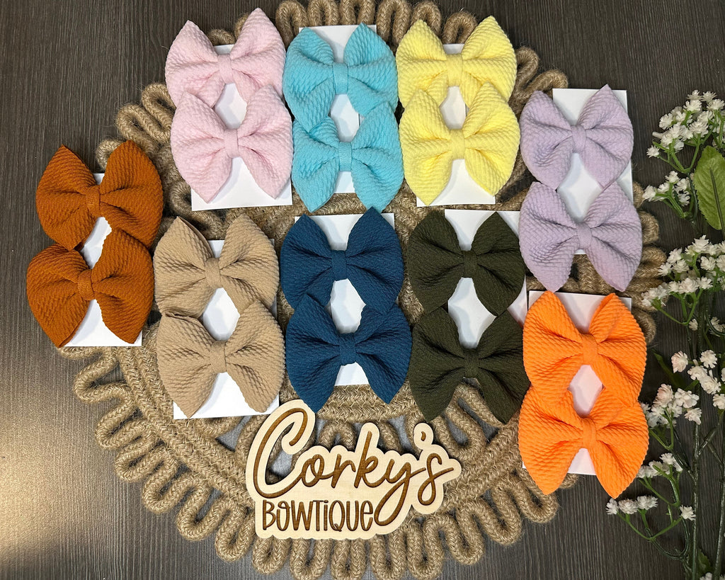 Piggy Clips Bows- Bullet Fabric