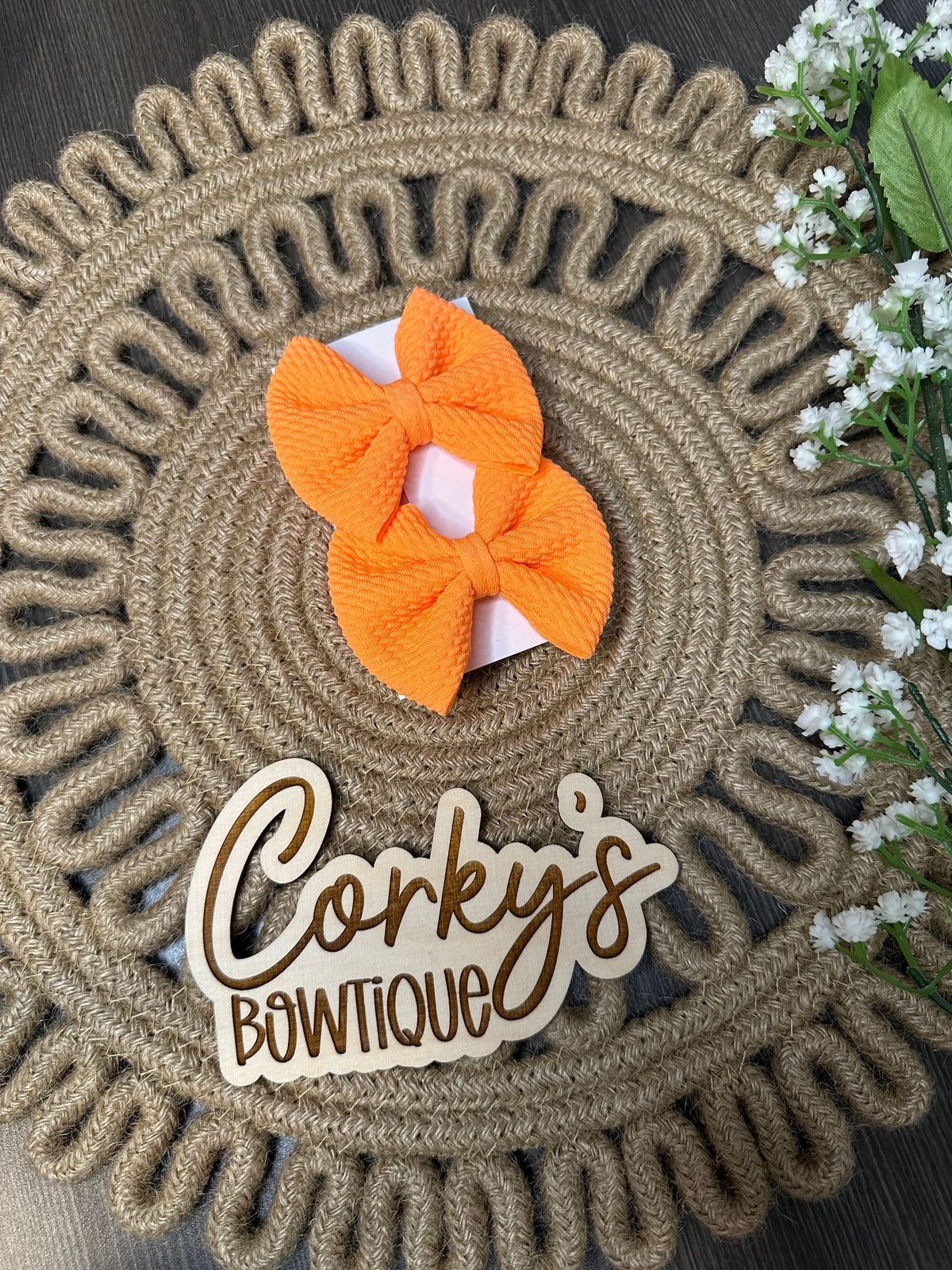 Piggy Clips Bows- Bullet Fabric