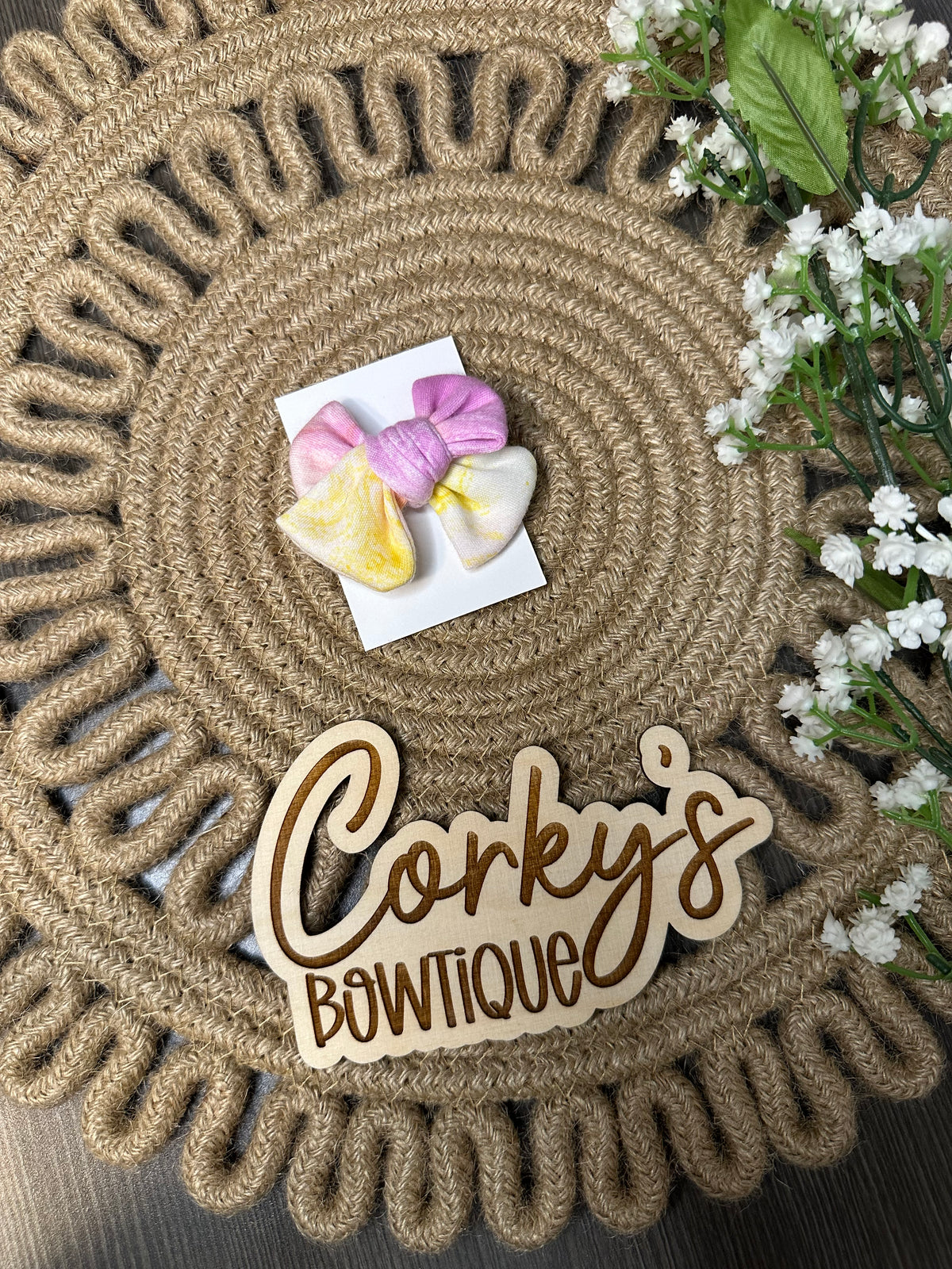 Clip Bow- Pinwheel
