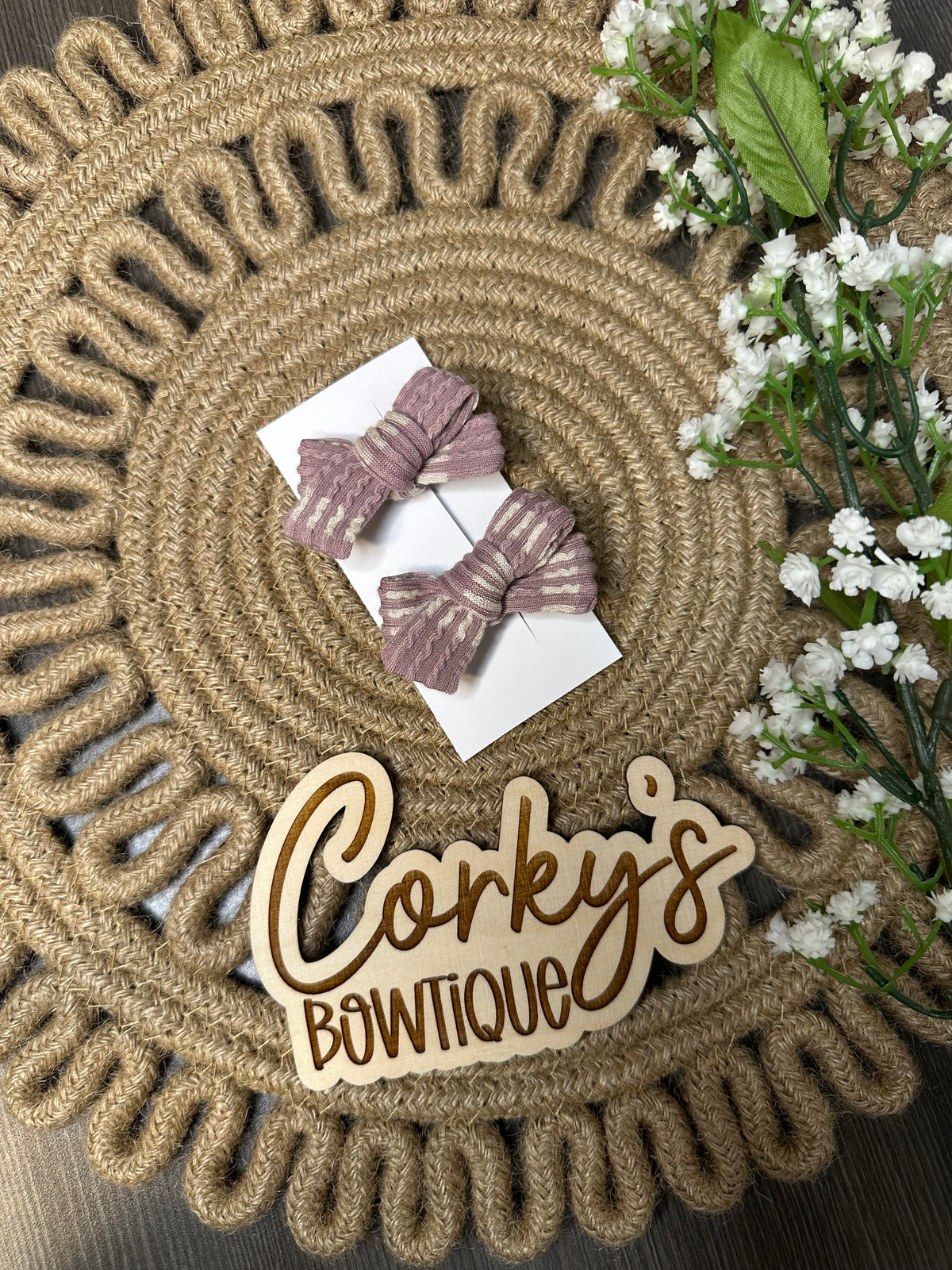 Piggy Bows- Waved Pinwheel